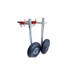 Steunwielen voor afroller plastieken gronddoek