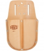 Echtlederen etui 'plat' en breed F.921