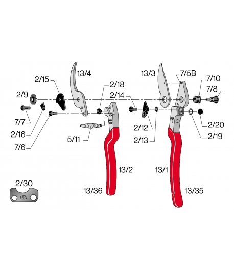 Pièces de rechange pour Felco mdèle 13