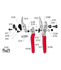 Onderdelen model Felco 14