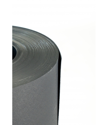 Gietrand zwart met nerfstructuut 30cm x 25m / 2mm dik