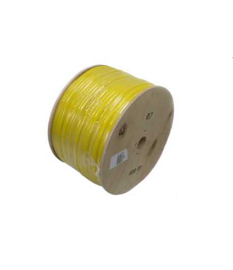 Plastiekgaine geel spoel 7mm/ 400m